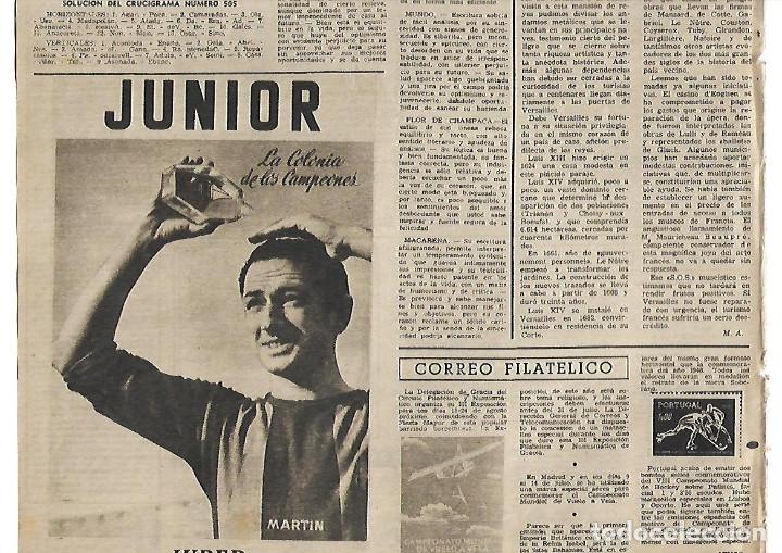 Coleccionismo: A&Ntilde;O 1952 RECORTE PRENSA PUBLICIDAD COLONIA JUNIOR PERFUMES JUPER FUTBOLISTA MARTIN BAR&Ccedil;A