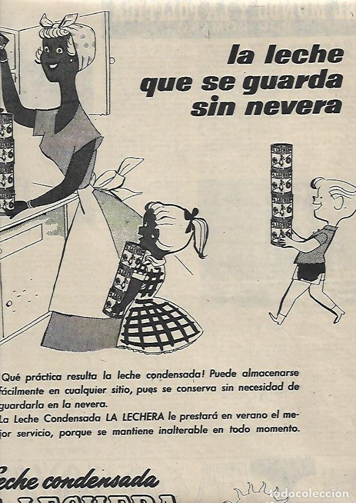 Colecionismo: A&Ntilde;O 1955 RECORTE PRENSA PUBLICIDAD LECHE CONDENSADA LA LECHERA