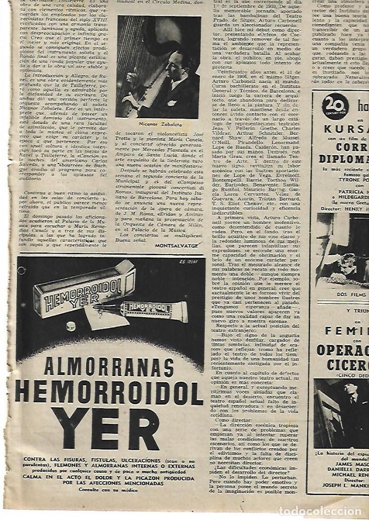 Collectionnisme: A&Ntilde;O 1952 RECORTE PRENSA PUBLICIDAD ALMORRANAS HEMORROIDOL YER