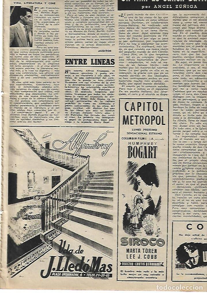 Coleccionismo: A&Ntilde;O 1952 RECORTE PRENSA PUBLICIDAD ALFOMBRAS VIUDA DE J LLEDO MAS