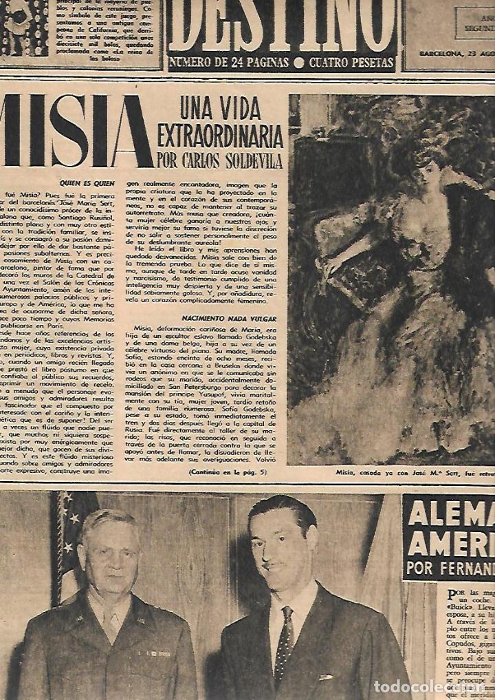 Coleccionismo: A&Ntilde;O 1952 RECORTE PRENSA MISIA SERT UNA VIDA EXTRAORDINARIA