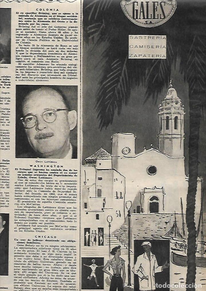 Collectionnisme: A&Ntilde;O 1954 RECORTE PRENSA PUBLICIDAD SASTRERIA CAMISERIA GALES COMERCIO ALMACEN