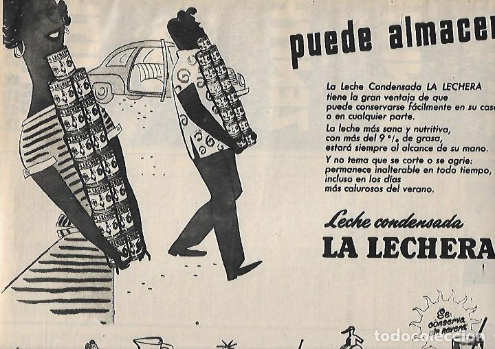 Collectionnisme: A&Ntilde;O 1954 RECORTE PRENSA PUBLICIDAD LECHE CONDENSADA LA LECHERA
