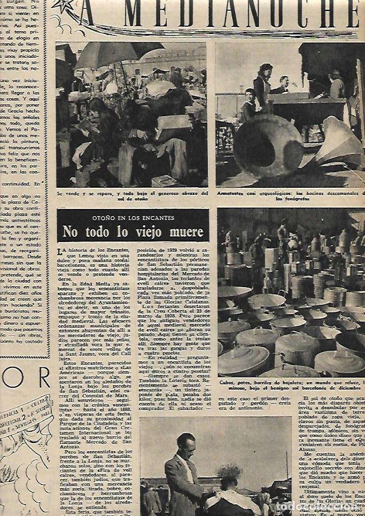 Colecionismo: A&Ntilde;O 1954 RECORTE PRENSA ELS ENCANTS DE BARCELONA LOS ENCANTES MERCADO ANTIGUEDADES
