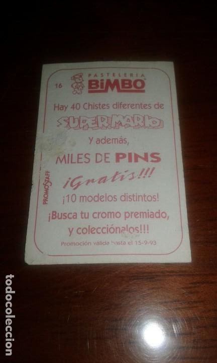 Coleccionismo: Cromo super Mario sin pegar - Foto 2