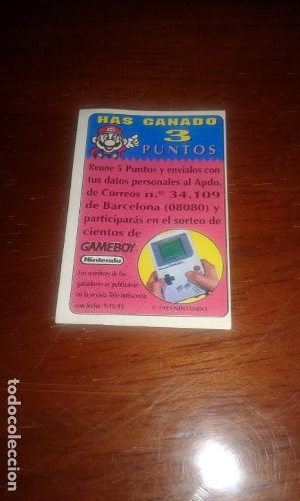 Coleccionismo: Cromo super mario - Foto 1