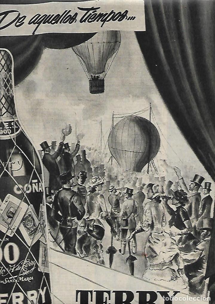 Coleccionismo: A&Ntilde;O 1954 RECORTE PRENSA PUBLICIDAD BEBIDAS CO&Ntilde;AC TERRY 1900 PUERTO DE SANTA MARIA
