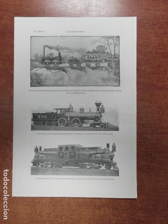 Coleccionismo: ANTIGUA L&Aacute;MINA. LOCOMOTORA. FERROCARRILES DE MADRID A ZARAGOZA Y ALICANTE.