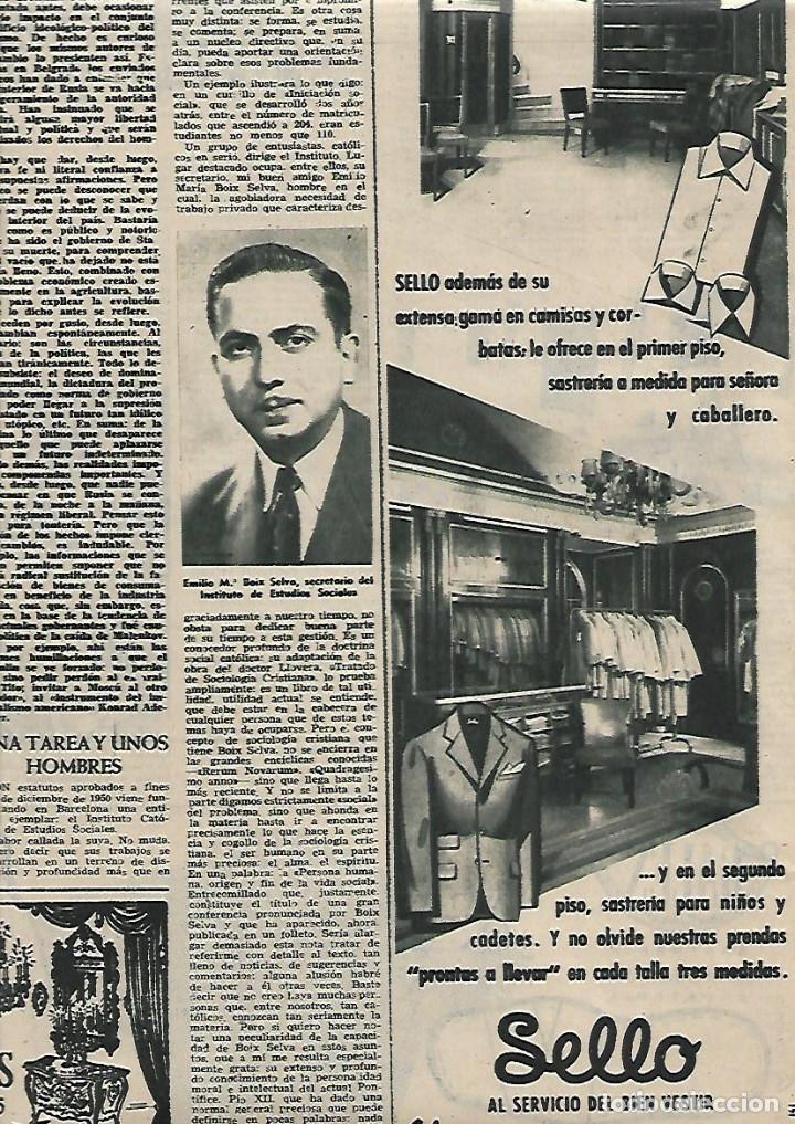 Coleccionismo: A&Ntilde;O 1955 RECORTE PRENSA PUBLICIDAD COMERCIO ESTABLECIMIENTO SELLO MODA
