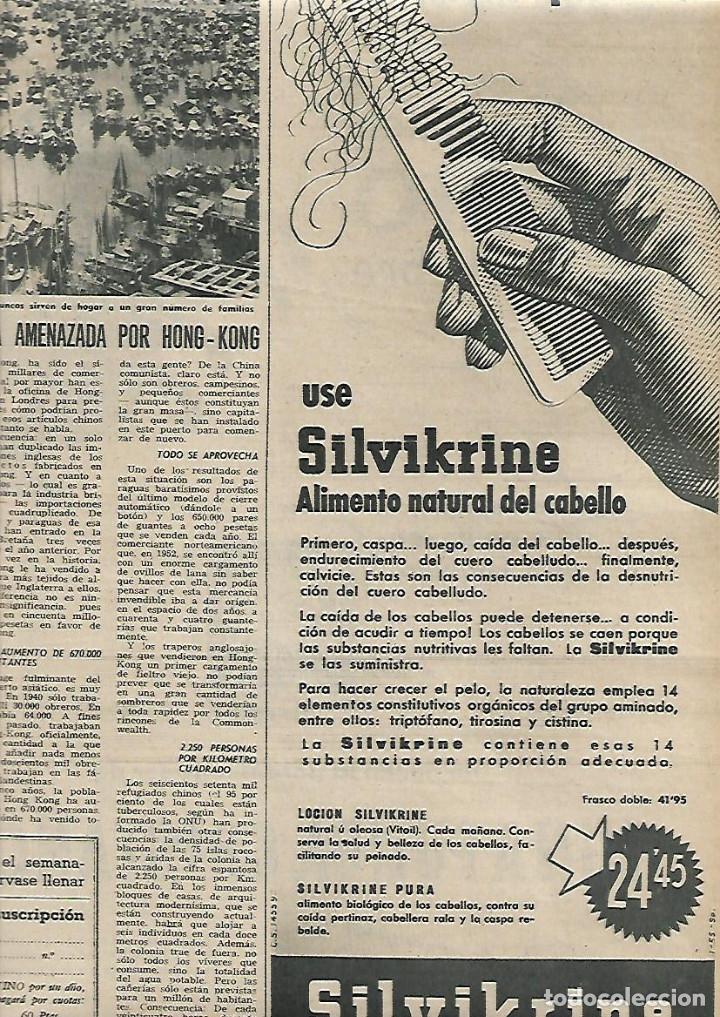 Collectionnisme: A&Ntilde;O 1955 RECORTE PRENSA PUBLICIDAD SILVIKRINE ALIMENTO NATURAL DEL CABELLO