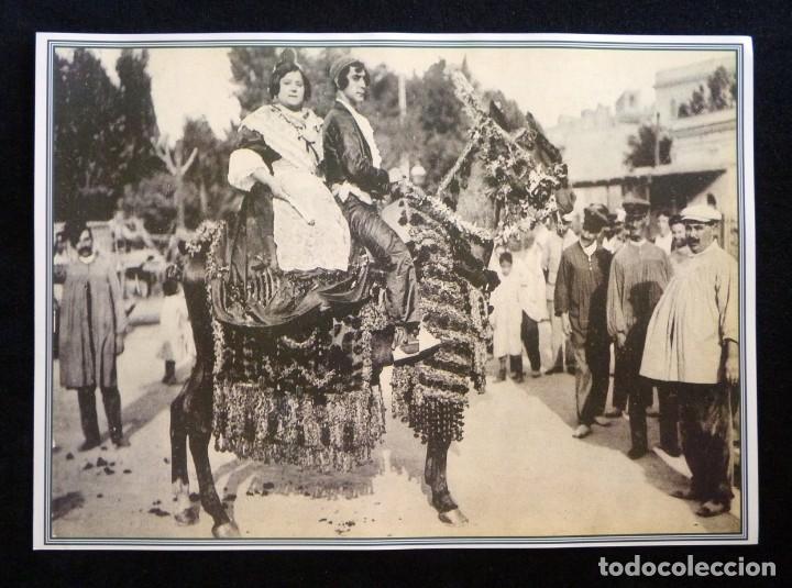 Colecionismo: L&Aacute;MINA N&ordm; 28 DE MEMORIA GR&Aacute;FICA DE VALENCIA. FALLERA A CABALLO. DIARIO LEVENTE 38,5x27,5 cm.