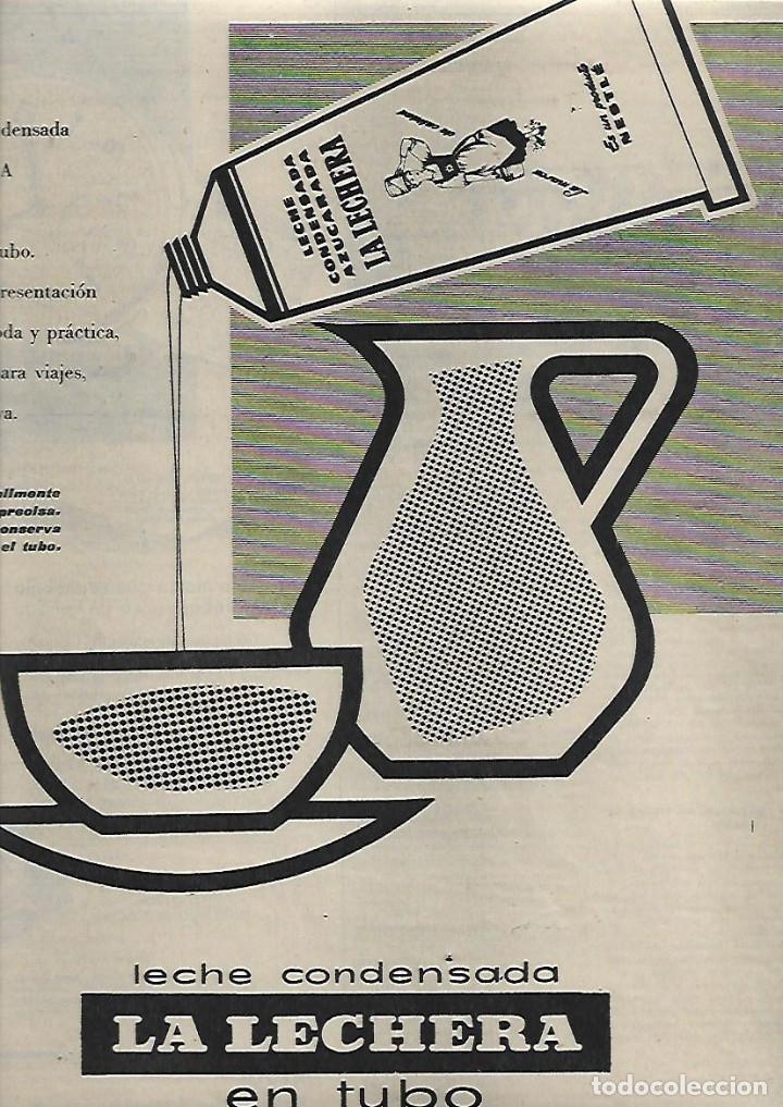 Coleccionismo: A&Ntilde;O 1955 RECORTE PRENSA PUBLICIDAD LECHE CONDENSADA LA LECHERA EN TUBO