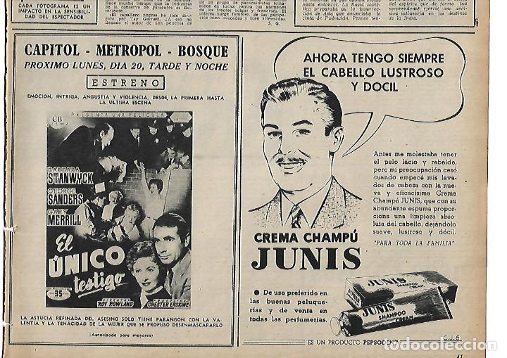 Collecting paper: A&Ntilde;O 1955 RECORTE PRENSA PUBLICIDAD CREMA CHAMPU JUNIS PEPSODENT CABELLO