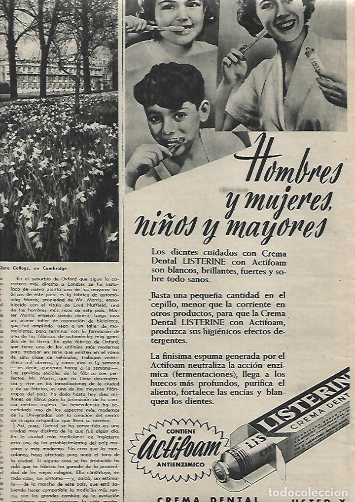 Coleccionismo: A&Ntilde;O 1955 RECORTE PRENSA PUBLICIDAD CREMA DENTAL LISTERINE FEDERICO BONET