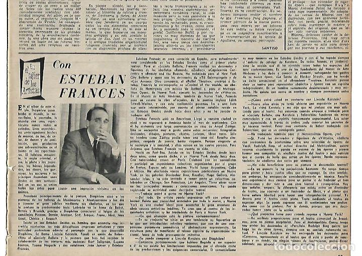 Coleccionismo: A&Ntilde;O 1955 RECORTE PRENSA PINTURA ESTEBAN FRANCES