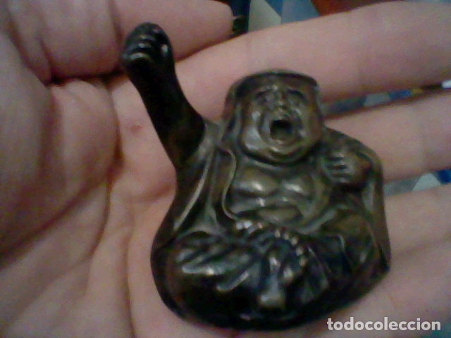 Coleccionismo: BUDA FIGURA METAL CAPA SOBRE CABEZA BRAZO ALTO