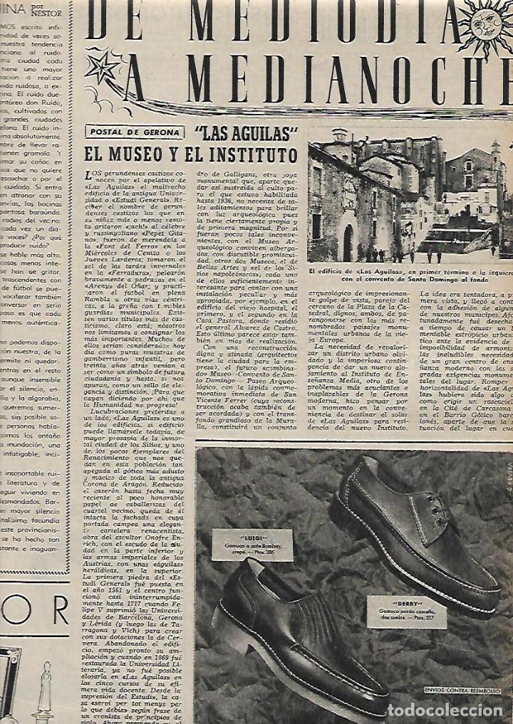 Collectionnisme: A&Ntilde;O 1955 RECORTE PRENSA GIRONA LAS AGUILAS MUSEO INSTITUTO
