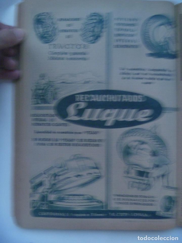 Coleccionismo: HOJA DE PERIODICO CON PUBLICIDAD DE RECAUCHUTADOS LUQUE, SEVILLA, PARA TRACTOR, PEGASO, ETC. A&Ntilde;OS 50