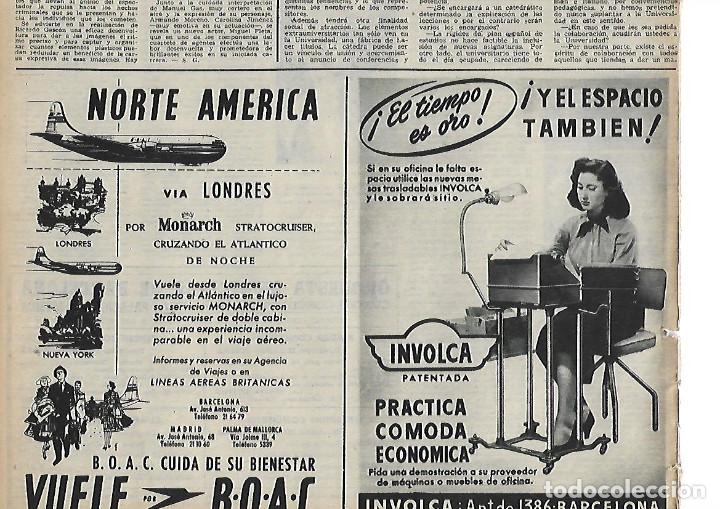 Coleccionismo: A&Ntilde;O 1955 RECORTE PRENSA PUBLICIDAD MAQUINA DE ESCRIBIR OFICINA INVOLCA BARCELONA
