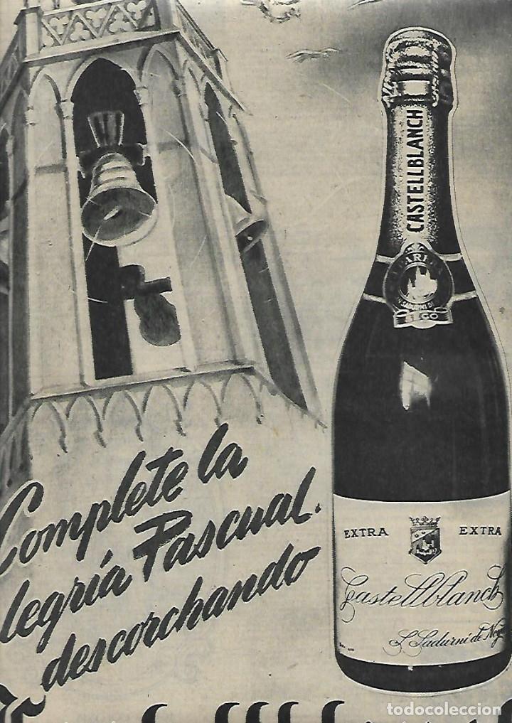 Colecionismo: A&Ntilde;O 1955 RECORTE PRENSA PUBLICIDAD BEBIDAS CAVA CHAMPAN CASTELLBLANCH
