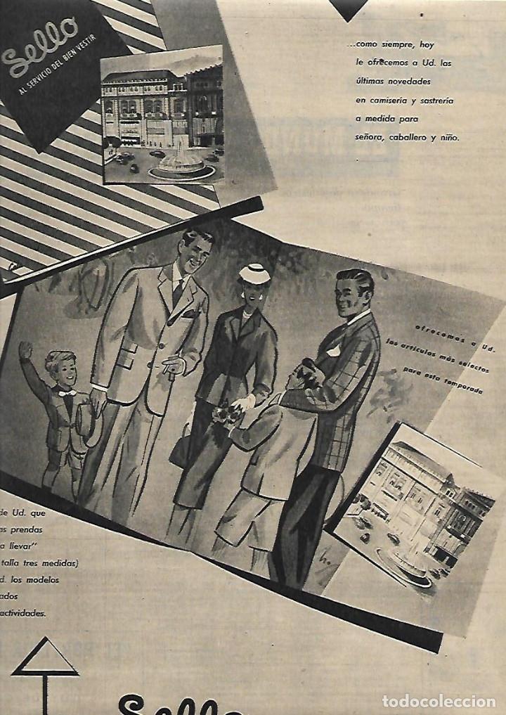 Collecting paper: A&Ntilde;O 1955 RECORTE PRENSA PUBLICIDAD COMERCIO ESTABLECIMIENTO SELLO MODA