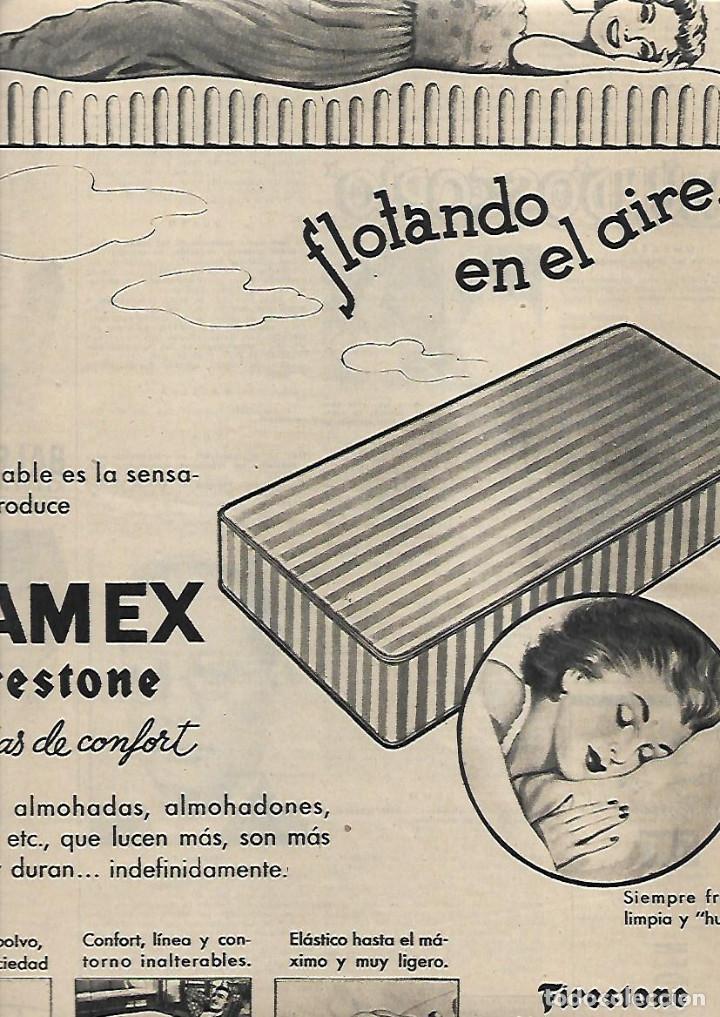 Collecting paper: A&Ntilde;O 1955 RECORTE PRENSA PUBLICIDAD COLCHON FOAMEX FIRESTONE HISPANIA