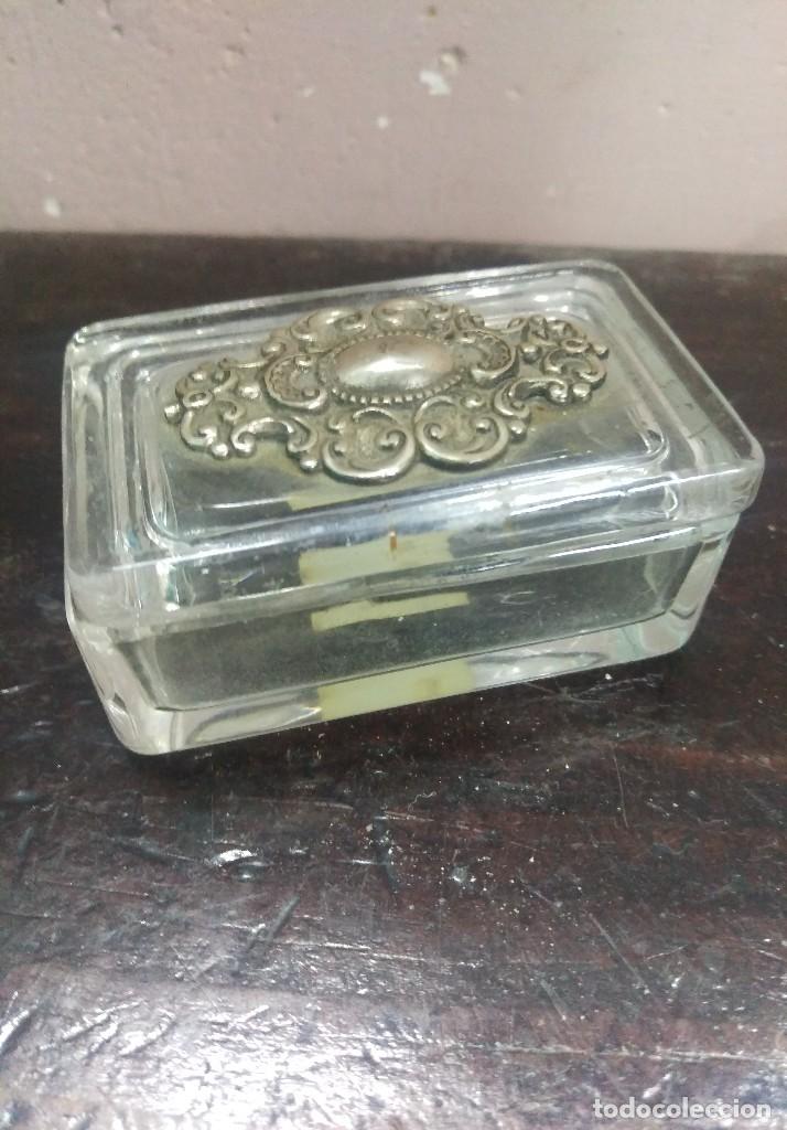 Coleccionismo: Bonita caja joyero en plata y cristal Farco