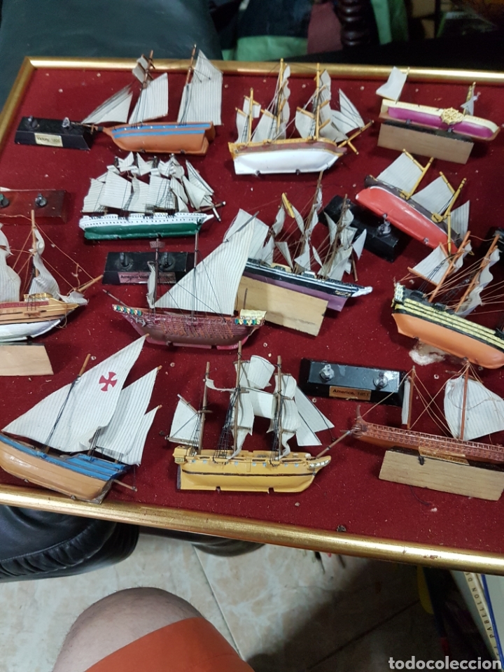Coleccionismo: LOTE DE BARCOS ANTIGUOS EN MINIATURA
