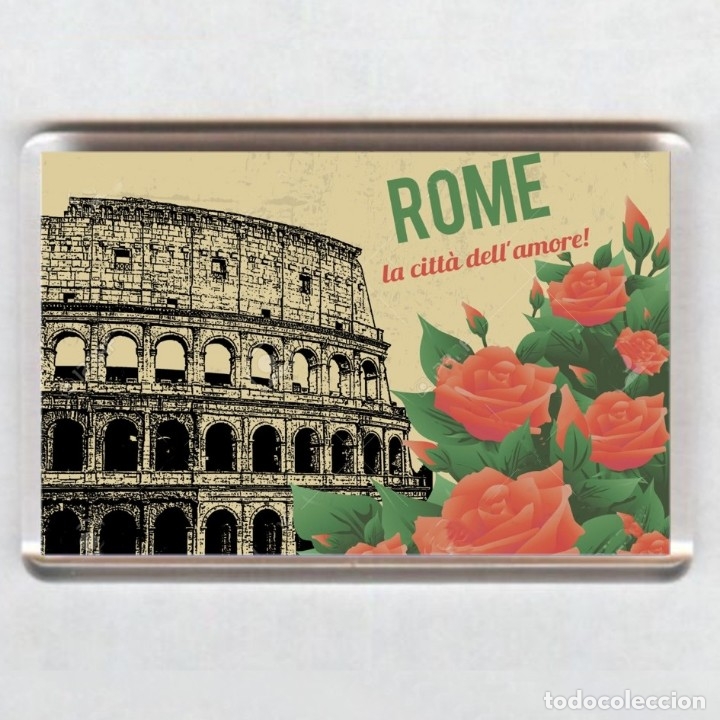 Coleccionismo: IMAN acr&iacute;lico NEVERA - SOUVENIR de ROMA - Foto 1
