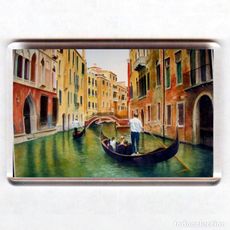 Imán De Nevera 3D Venecia - Góndola De Resina, Souvenir Decorativo | Para Colección O Regalo