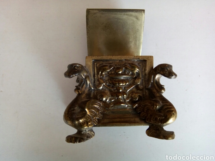 Coleccionismo: Antiguos tinteros de bronce (dos) - Foto 1