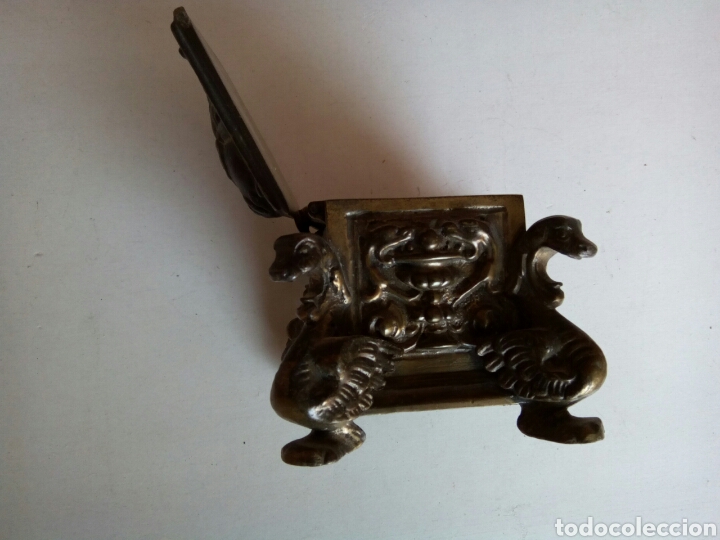 Coleccionismo: Antiguos tinteros de bronce (dos) - Foto 2