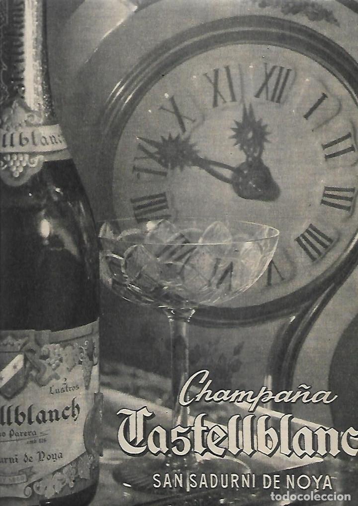 Sammelleidenschaft Papier: A&Ntilde;O 1955 RECORTE PRENSA PUBLICIDAD BEBIDAS CAVA CHAMPAN CASTELLBLANCH