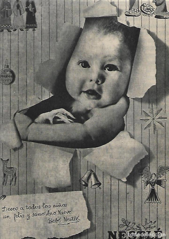 Collectionnisme: A&Ntilde;O 1955 RECORTE PRENSA PUBLICIDAD NESTLE FELICITACION A&Ntilde;O NUEVO