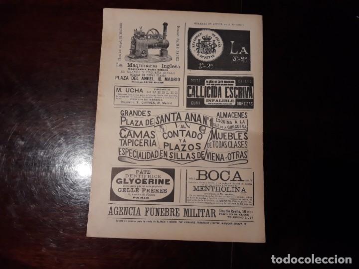 Coleccionismo: PUBLICIDAD DE CASA DE MUEBLES SITUADA EN LA PLAZA DE SANTA ANA  N&ordm; 1  DE MADRID . A&Ntilde;O 1896 - 28 X 21