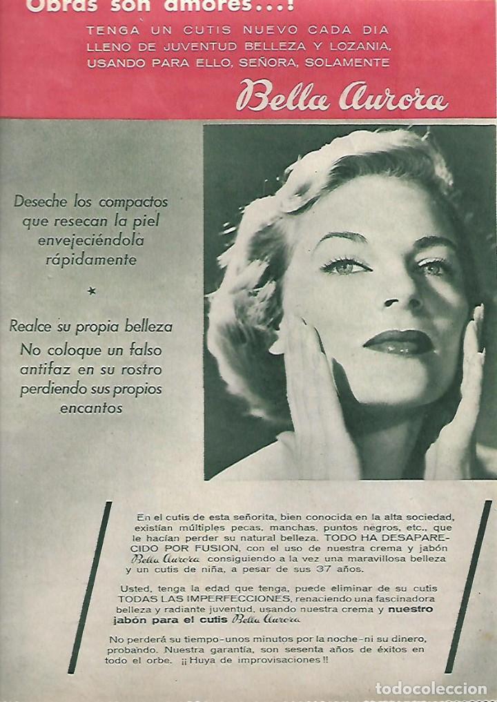 Collecting paper: A&Ntilde;O 1953 RECORTE PRENSA PUBLICIDAD COSMETICA CREMA DE BELLEZA BELLA AURORA