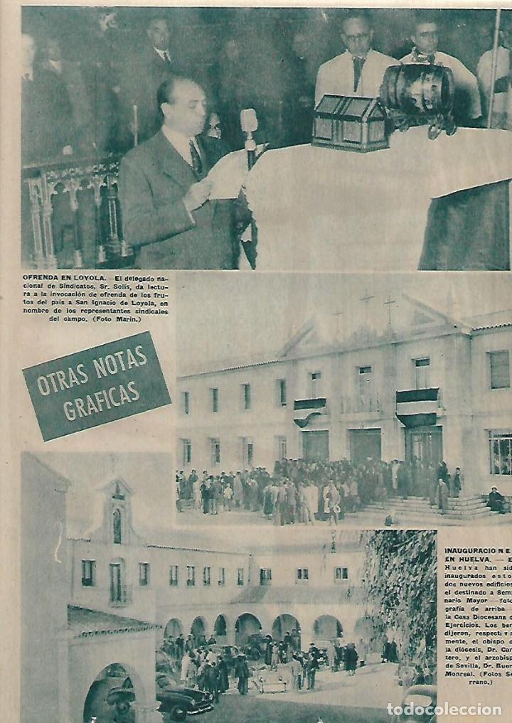 Colecionismo: A&Ntilde;O 1955 RECORTE PRENSA HUELVA INAUGURACION SEMINARIO MAYOR CASA DIOCESANA DE EJERCICIOS