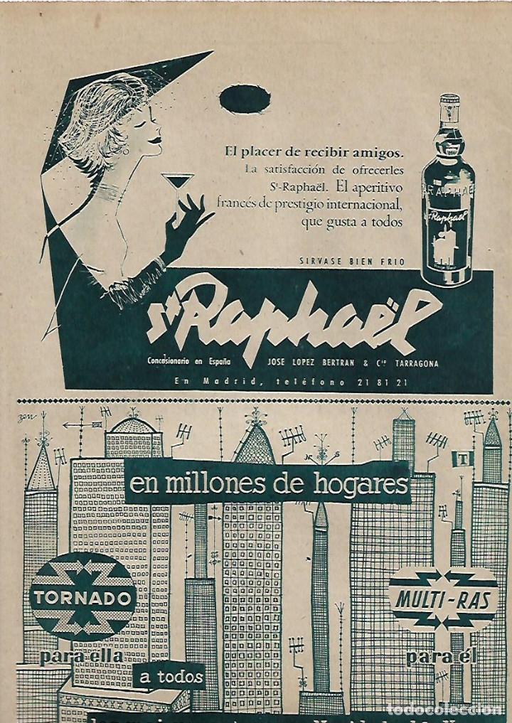 Coleccionismo: A&Ntilde;O 1957 RECORTE PRENSA PUBLICIDAD BEBIDAS APERITIVO SAINT RAPHAEL SAN RAFAEL