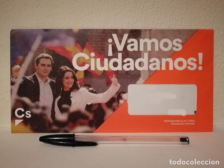 Coleccionismo: CARTA ELECTORAL SIN ABRIR - ELECCIONES VAMOS- CIUDADANOS - ARRIMADAS INES - ALBERT RIVERA