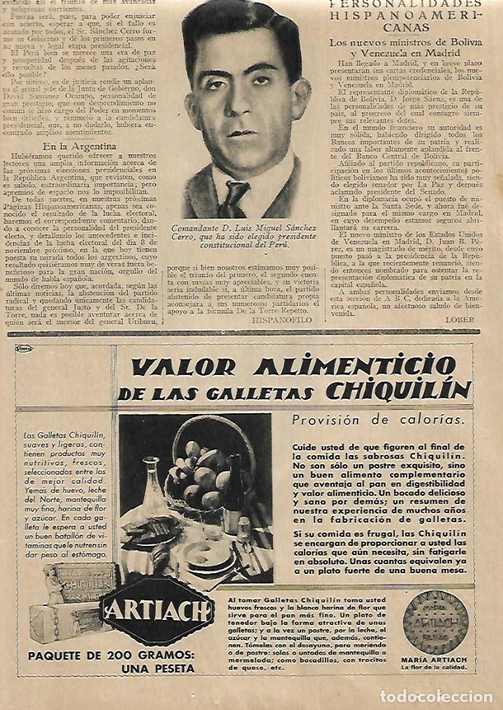 Coleccionismo: A&Ntilde;O 1931 RECORTE PRENSA PUBLICIDAD ARTIACH VALOR ALIMENCITICO DE LAS GALLETAS CHIQUILIN