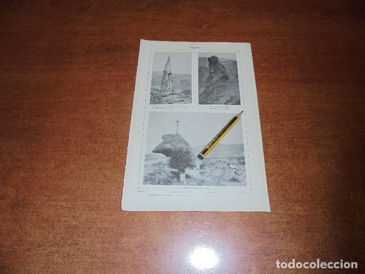 Coleccionismo: L&Aacute;MINA 1925: CUERNO DEL ALMANZOR (GREDOS, &Aacute;VILA). CRUZ DE LA HORCA, EL ESCORIAL. ALGAR (C&Aacute;DIZ)