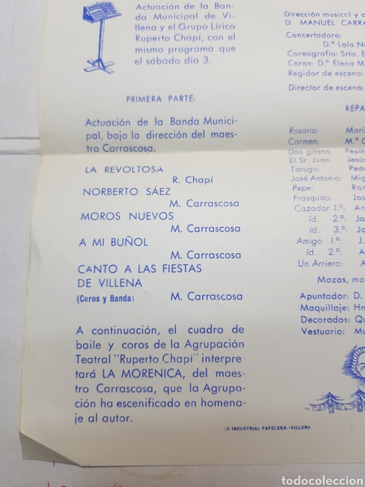 Coleccionismo: Programa Teatro Chap&iacute; 1965 El pu&ntilde;ado de Rosas escaso - Foto 3