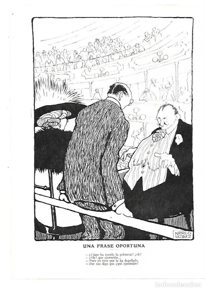 Coleccionismo: A&Ntilde;O 1913 RECORTE PRENSA HUMOR DIBUJO COMICO CHISTE POR CAMPILLO NATALIO VAZQUEZ UNA FRASE ORPORTUNA