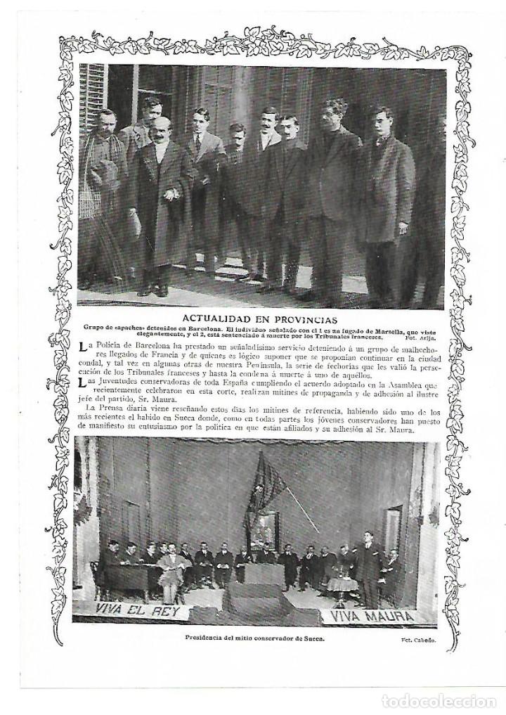 Coleccionismo: A&Ntilde;O 1913 RECORTE PRENSA POLITICA SUECA MITIN CONSERVADOR VIVA EL REY VIVA MAURA