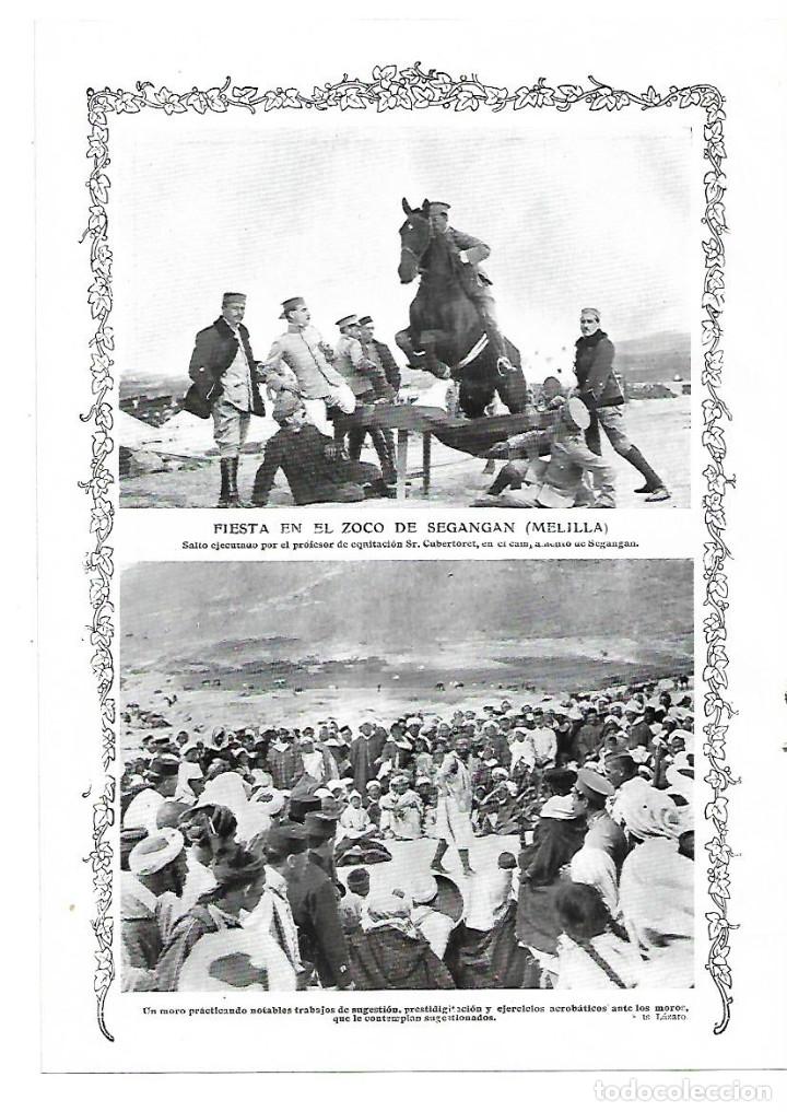 Collezionismo: A&Ntilde;O 1913 RECORTE PRENSA EQUITACION FIESTA EN EL ZOCO DE SEGANGAN MELILLA
