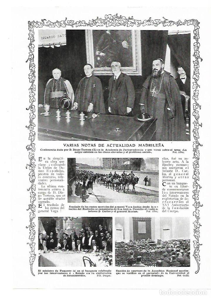 Collecting paper: A&Ntilde;O 1913 RECORTE PRENSA ENTIERRO GENERAL VEGA INCLAN TRASLADO RESTOS CEMENTERIO SAN ISIDRO