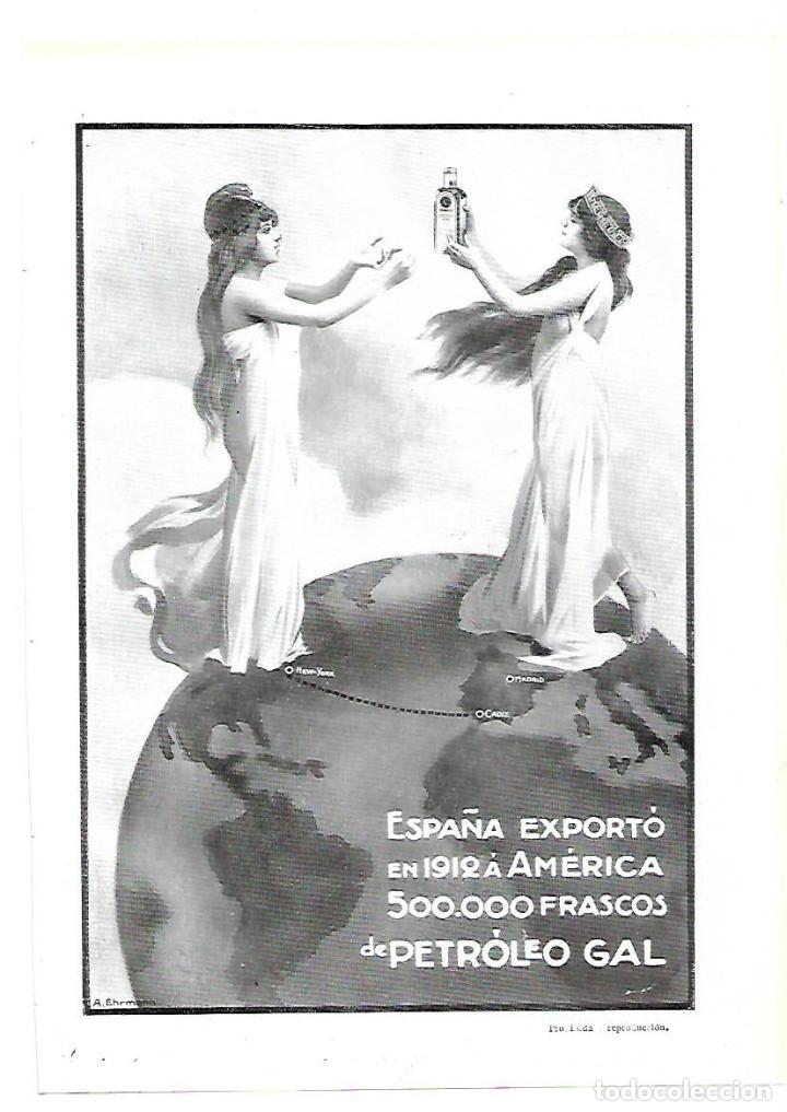 Coleccionismo: A&Ntilde;O 1913 RECORTE PRENSA PUBLICIDAD PETROLEO GAL PARA EL CABELLO GRAN EXPORTACION A AMERICA