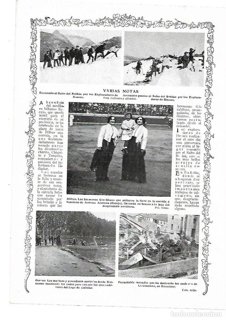 Coleccionismo: A&Ntilde;O 1913 RECORTE PRENSA INCENDIO DESTRUCCION LAS COCHERAS LA CATALANA BARCELONA