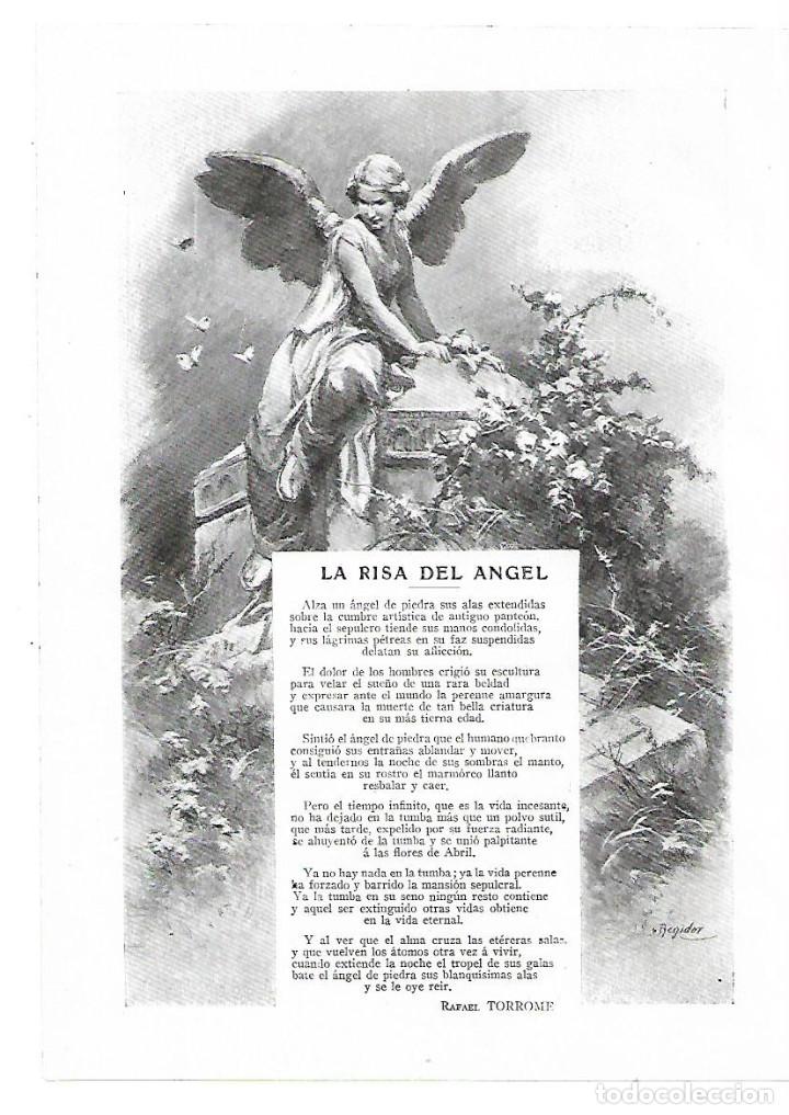 Collezionismo: A&Ntilde;O 1913 RECORTE PRENSA POESIA LA RISA DEL ANGEL RAFAEL TORROME DIBUJO REGIDOR ILUSTRACION