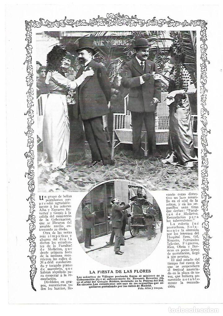 Coleccionismo: A&Ntilde;O 1913 RECORTE PRENSA FOTOS ANTIGUAS MADRID FIESTA DE LAS FLORES ORGANILLOS